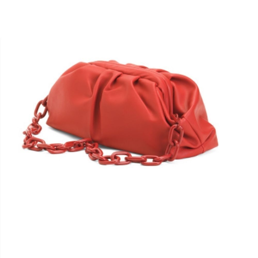 BADGLEY MISCHKA wrapped frame clutch NWT Red